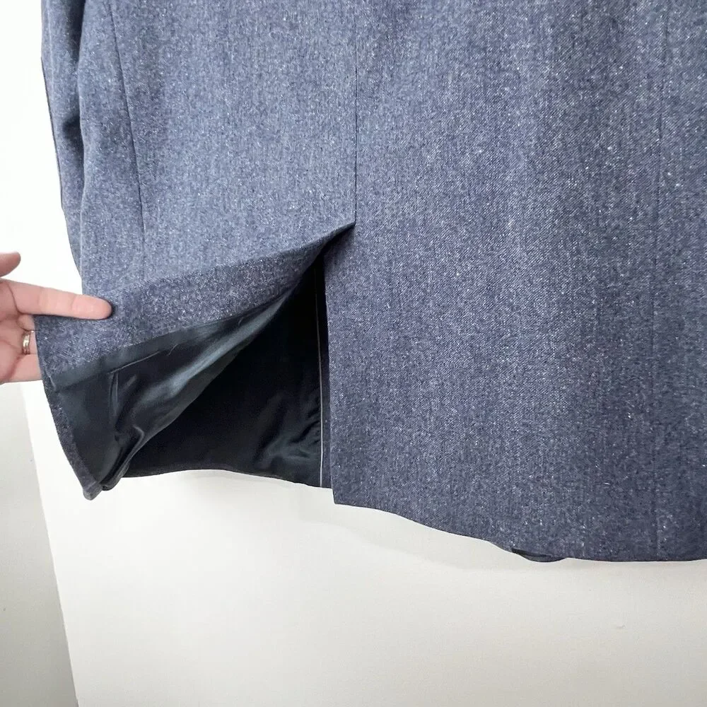 Paul Fredrick Wool Blazer Blue Confetti Tweed Men’s 48L